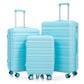 HIFINE Tourist 3-piece ABS spinner wheel luggage set in blue with matching suitcases and travel bags