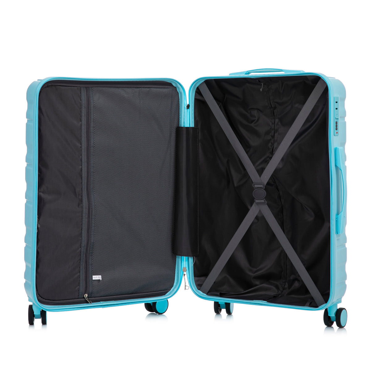 HIFINE Tourist 3-piece blue ABS spinner wheel luggage set by HouseOfZazla