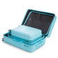 HIFINE Tourist 3-piece ABS spinner wheel luggage set in blue by HouseOfZazla