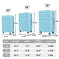 HIFINE Tourist 3-piece blue ABS spinner wheel luggage set by HouseOfZazla