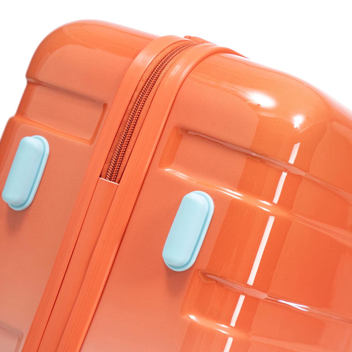 HouseOfZazla 3-piece spinner wheel luggage set in blue and red with silent wheels