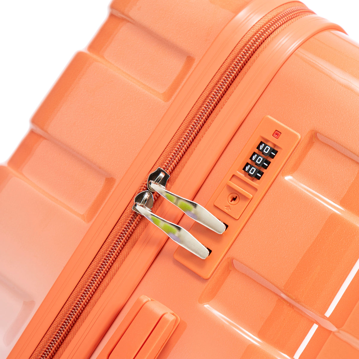 HouseOfZazla 3-piece spinner wheel luggage set in blue and red with silent wheels