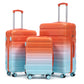 HouseOfZazla 3-piece spinner wheel luggage set in blue and red with silent wheels