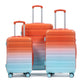 HouseOfZazla 3-piece spinner wheel luggage set in blue and red with silent wheels