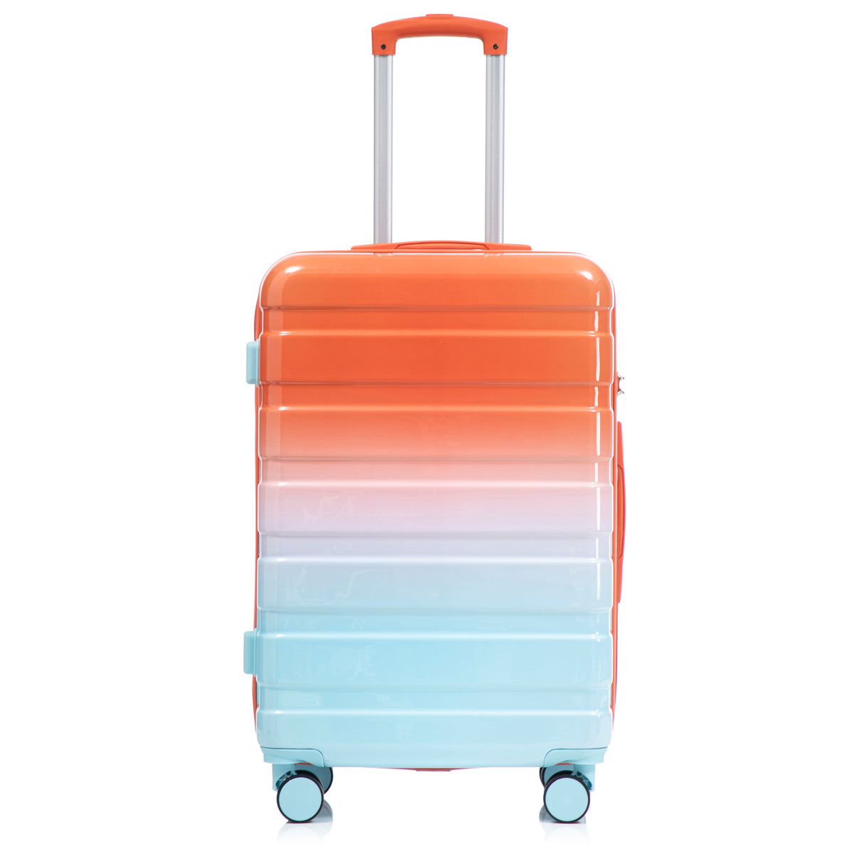 HouseOfZazla blue and red 3-piece spinner wheel luggage set with silent wheels