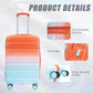HouseOfZazla 3-piece blue and red spinner wheel luggage set with silent wheels