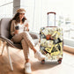 HouseOfZazla 3-piece spinner wheel luggage set with waterproof black vintage polycarbonate shells