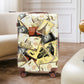 HouseOfZazla 3-piece spinner wheel luggage set with waterproof polycarbonate shell in black vintage style