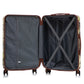 HouseOfZazla 3-piece spinner wheel luggage set with waterproof polycarbonate shell in black vintage style