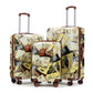 HouseOfZazla 3-piece spinner wheel luggage set with waterproof polycarbonate shell in black vintage finish