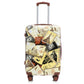 HouseOfZazla 3-piece spinner wheel luggage set with waterproof polycarbonate shell, black vintage design
