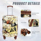 HouseOfZazla 3-piece black vintage spinner wheel luggage set with waterproof polycarbonate shells