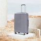 HouseOfZazla 4-piece light gray polypropylene luggage set with spinner wheels and cosmetic case