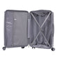 HouseOfZazla 4-piece light gray polypropylene luggage set with spinner wheels and cosmetic case