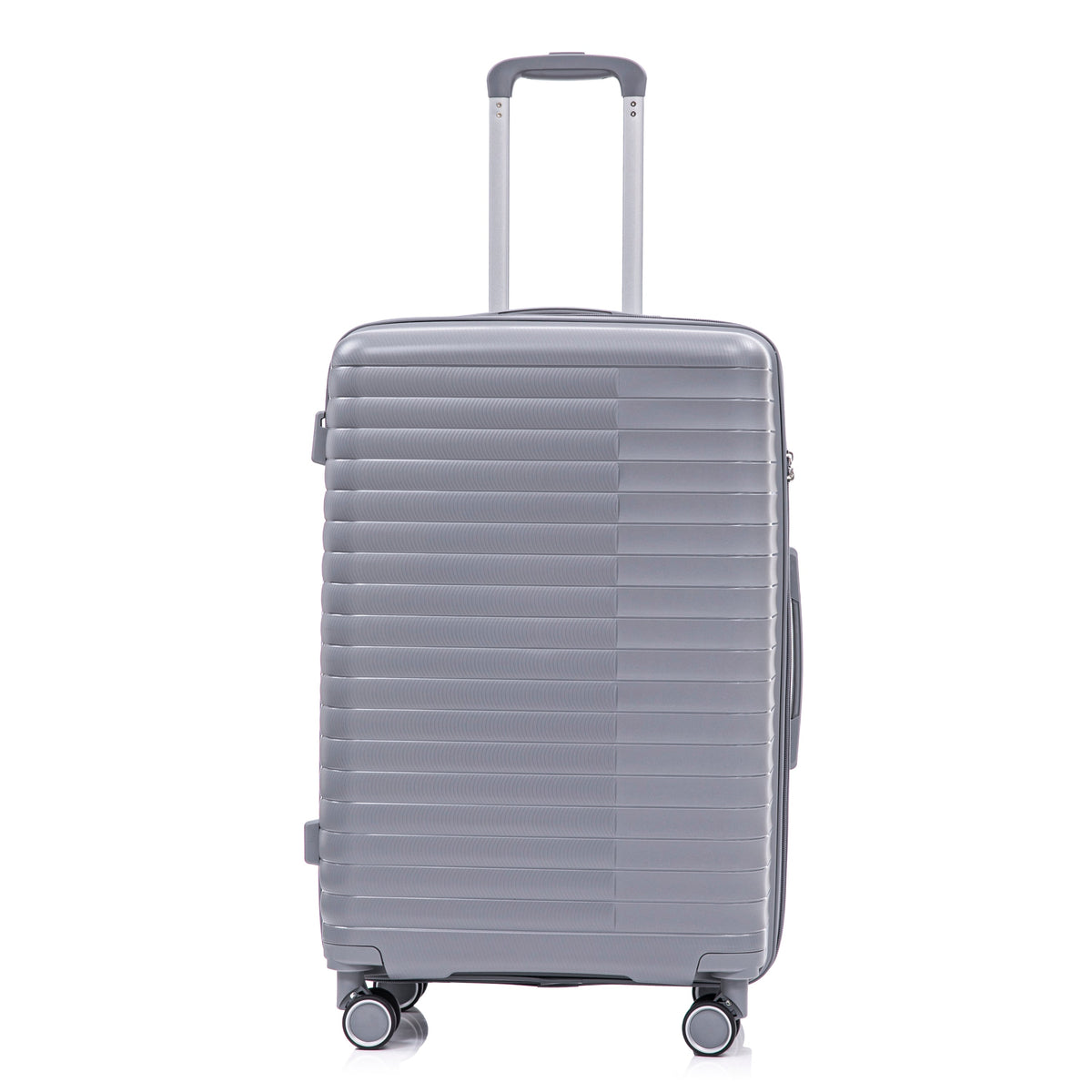 HouseOfZazla light gray 4-piece polypropylene luggage set with spinner wheels and cosmetic case
