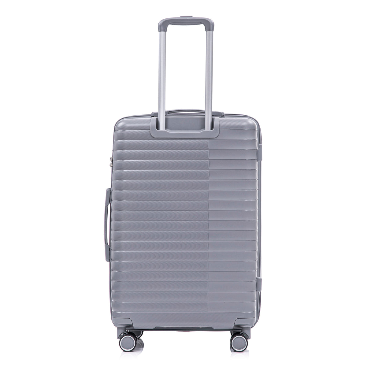 HouseOfZazla light gray 4-piece polypropylene luggage set with spinner wheels and cosmetic case