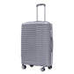 HouseOfZazla 4-piece light gray polypropylene luggage set with spinner wheels and cosmetic case