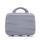 HouseOfZazla 4-piece light gray polypropylene luggage set with spinner wheels and cosmetic case