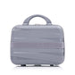 HouseOfZazla light gray 4-piece polypropylene luggage set with spinner wheels and cosmetic case