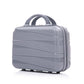 HouseOfZazla light gray 4-piece polypropylene luggage set with spinner wheels and cosmetic case