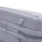 HouseOfZazla 4-piece light gray polypropylene luggage set with spinner wheels and cosmetic case