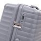HouseOfZazla light gray 4-piece polypropylene luggage set with spinner wheels and cosmetic case