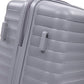 HouseOfZazla 4-piece light gray polypropylene luggage set with spinner wheels and cosmetic case