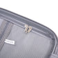 HouseOfZazla 4-piece light gray polypropylene luggage set with spinner wheels and cosmetic case
