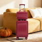 HouseOfZazla red ABS spinner wheel luggage set with combination lock