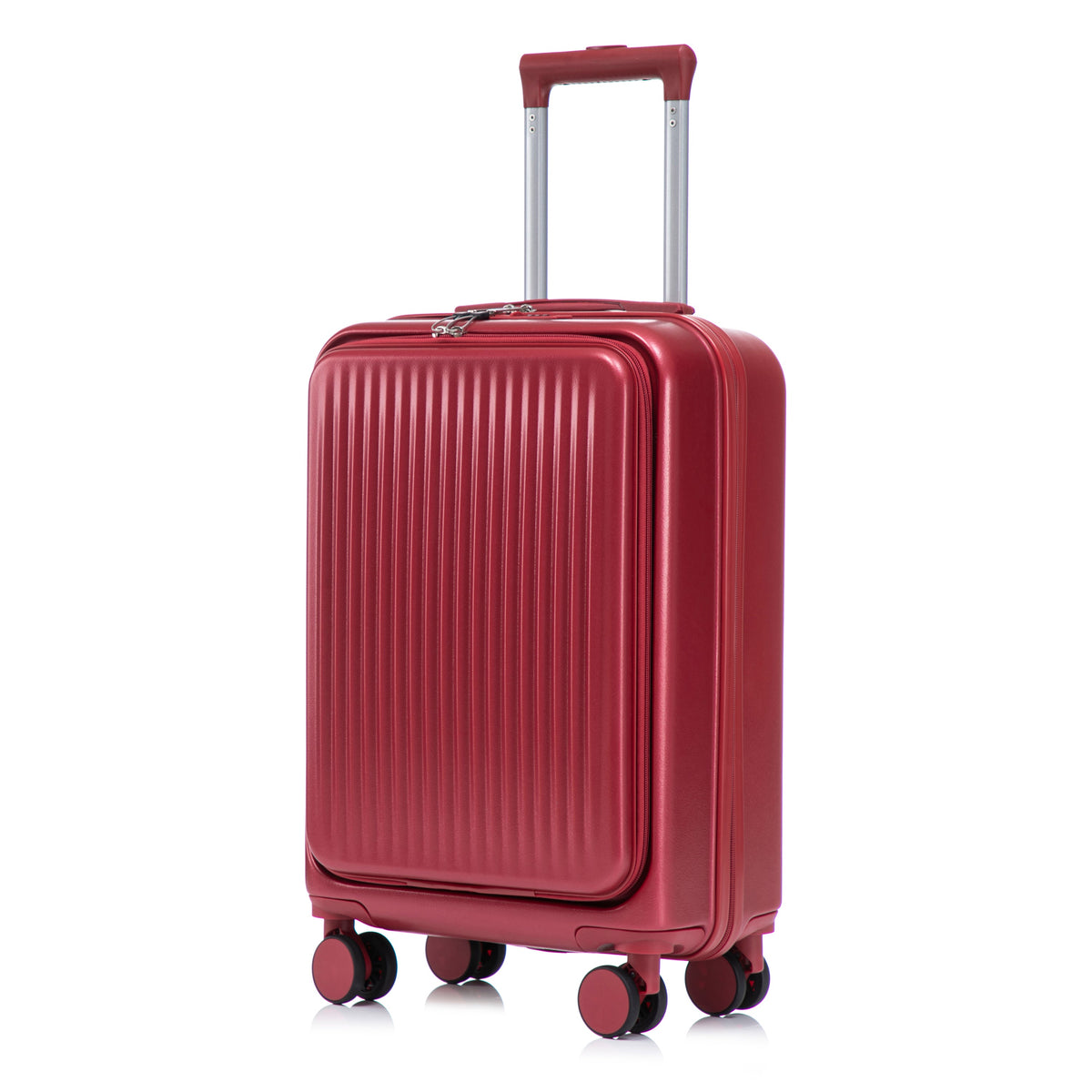 HouseOfZazla red ABS spinner wheel luggage set with combination lock