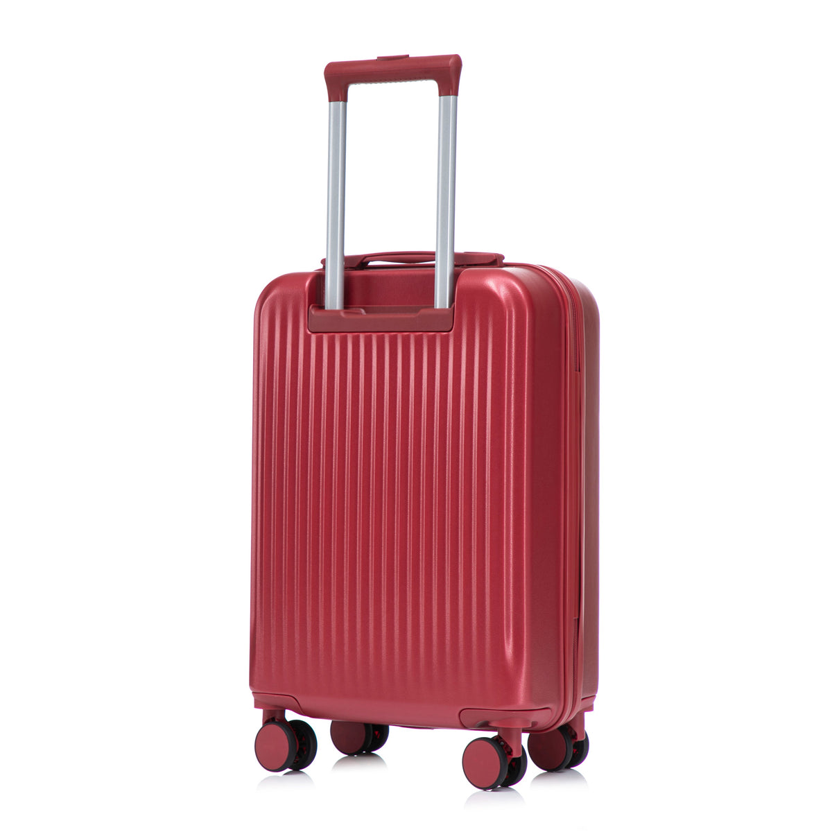 HouseOfZazla red ABS spinner wheel luggage set with combination lock