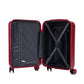 HouseOfZazla red ABS spinner wheel luggage set with combination lock