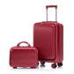 HouseOfZazla red ABS spinner wheel luggage set with combination lock