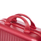 HouseOfZazla red ABS spinner wheel luggage set with combination lock
