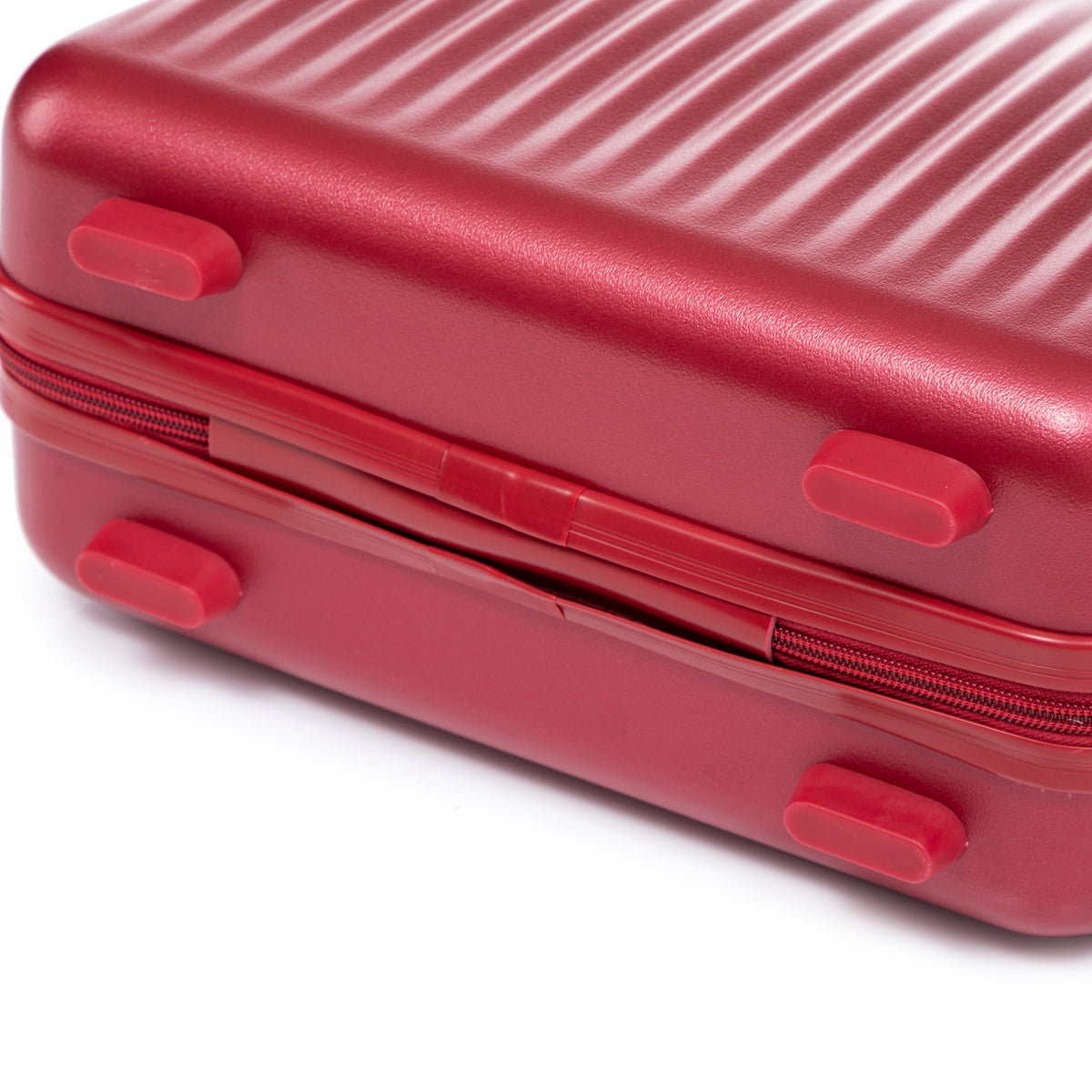 HouseOfZazla red ABS spinner wheel luggage set with combination lock