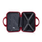 Red HouseOfZazla ABS spinner wheel luggage set with combination lock