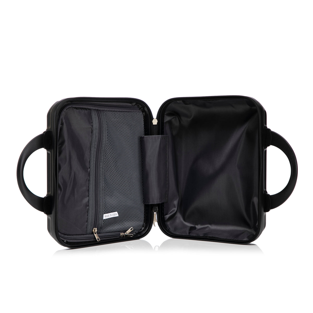 HouseOfZazla ABS spinner wheel luggage set in black with combination lock
