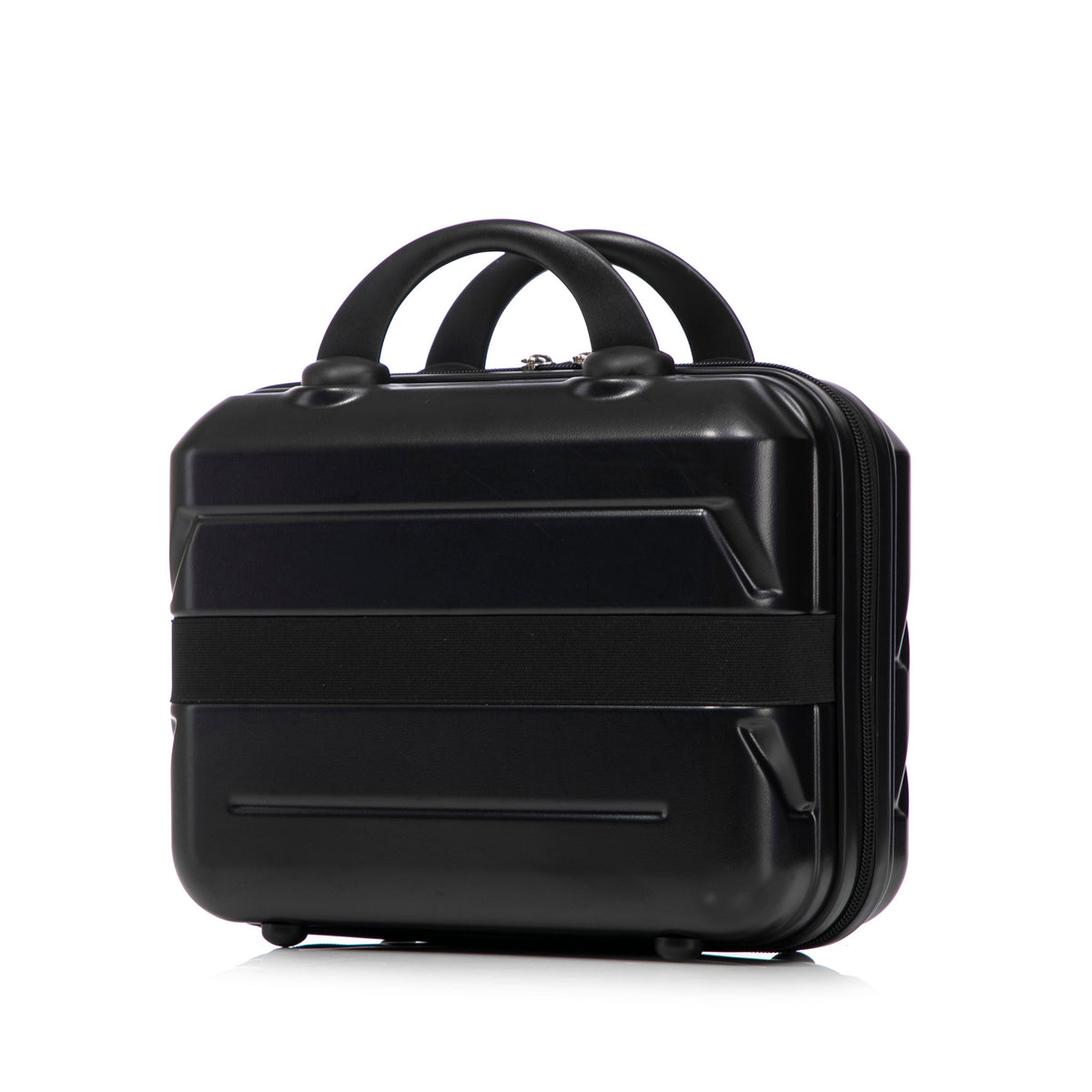 Black HouseOfZazla ABS spinner wheel luggage set with combination lock