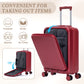 HouseOfZazla red ABS spinner wheel luggage set with combination lock