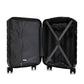 HouseOfZazla ABS spinner wheel luggage set in black with combination lock