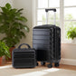 HouseOfZazla ABS spinner wheel luggage set in black with combination lock