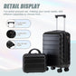 HouseOfZazla ABS spinner wheel luggage set in black with combination lock