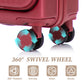 HouseOfZazla red ABS spinner wheel luggage set with combination lock