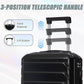 HouseOfZazla black ABS spinner wheel luggage set with combination lock