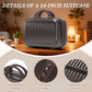 HouseOfZazla brown ABS spinner wheel luggage set with matching cosmetic case