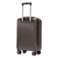 HouseOfZazla brown ABS spinner wheel luggage set with matching cosmetic case