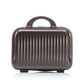 HouseOfZazla brown ABS spinner wheel luggage set with matching cosmetic case