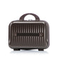 HouseOfZazla brown ABS spinner wheel luggage set with matching cosmetic case