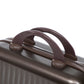 HouseOfZazla brown ABS spinner wheel luggage set with matching cosmetic case
