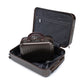 HouseOfZazla brown ABS spinner wheel luggage set with matching cosmetic case